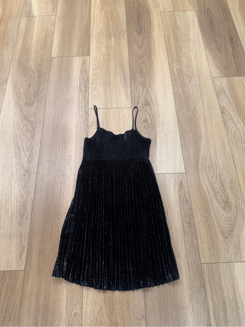 Vintage Vivienne Tam black sparkly pleated dress size 1